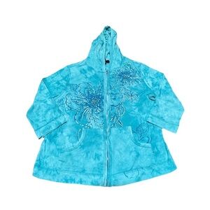 B.L.E.U. Aqua Zip-Up Jacket